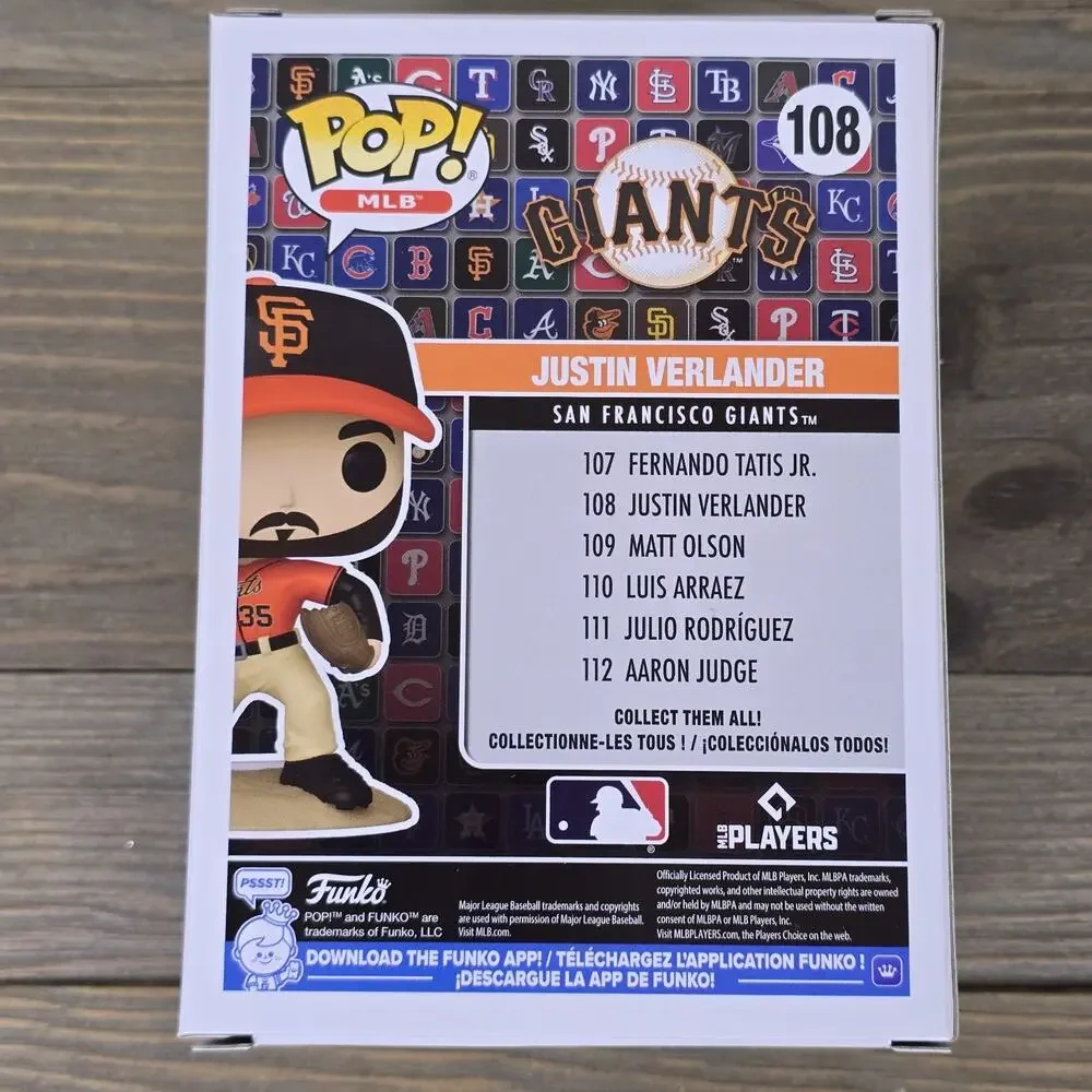Funko Pop! MLB: San Francisco Giants - Justin Verlander #108 - In Protector
